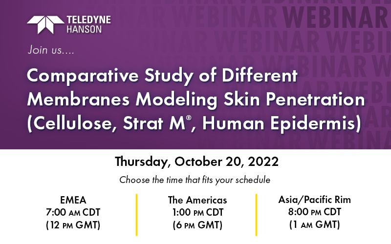 Comparative Study of Different Membranes Modeling Skin Penetration ...